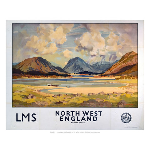 North West England - Rolling hills LMS 24" x 32" Matte Mounted Print