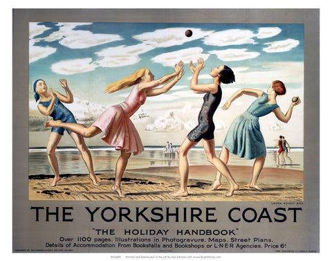 Yorkshire Coast Holiday Handbook - 1100 Pages 24" x 32" Matte Mounted Print