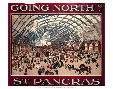 St Pancras station - Going North? 24" x 32" Matte Mounted Print