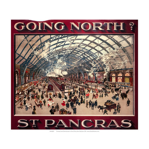 St Pancras station - Going North? 24" x 32" Matte Mounted Print