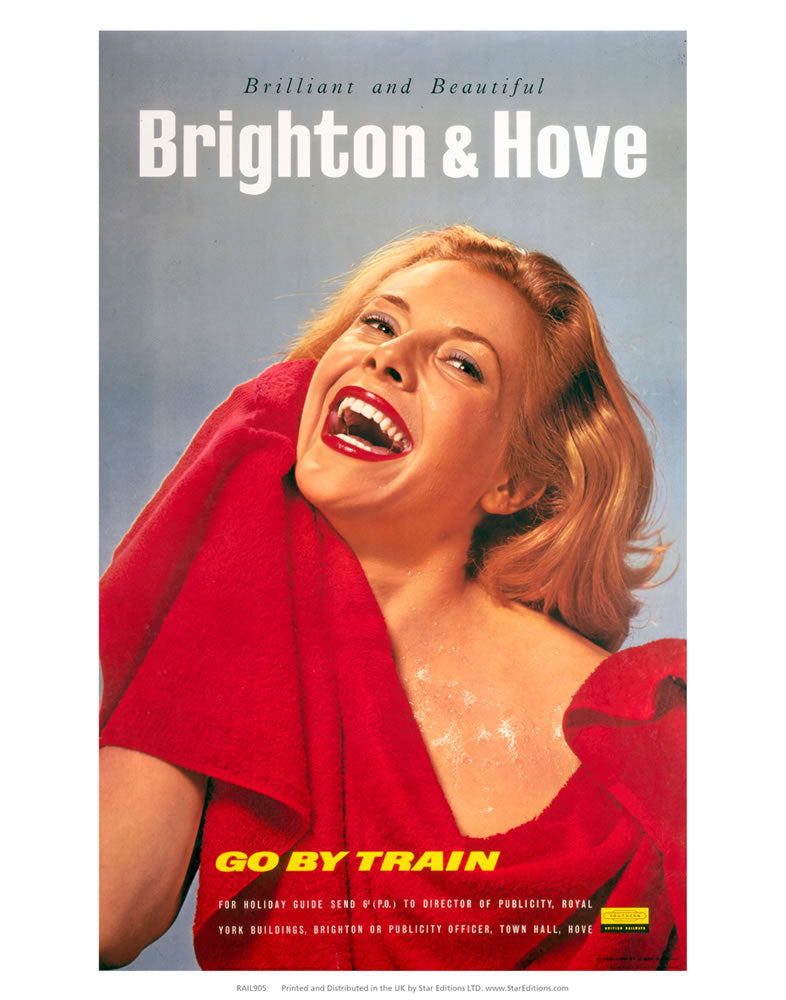 Brighton and Hove Woman in red - Brilliant and Beautiful 24" x 32" Matte Mounted Print