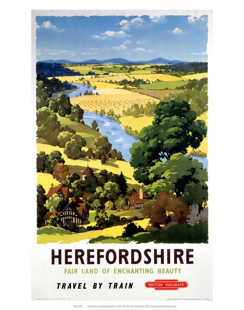 Herefordshire - Land of Enchanting Beauty 24" x 32" Matte Mounted Print