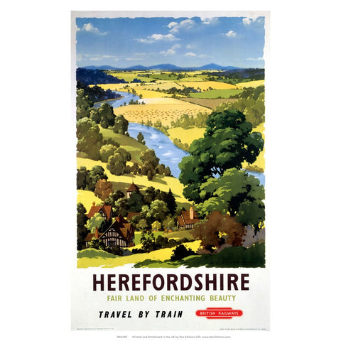 Herefordshire - Land of Enchanting Beauty 24" x 32" Matte Mounted Print