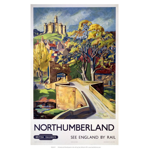 Northumberland bridge - British railways 24" x 32" Matte Mounted Print