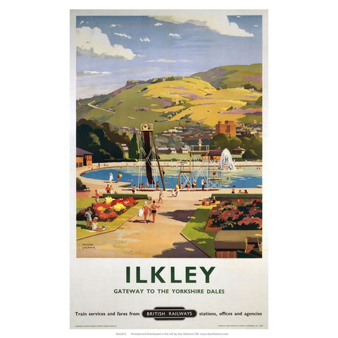 Ilkley - gateway to the Yorkshire Dales 24" x 32" Matte Mounted Print