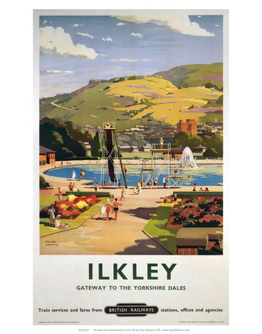 Ilkley - gateway to the Yorkshire Dales 24" x 32" Matte Mounted Print