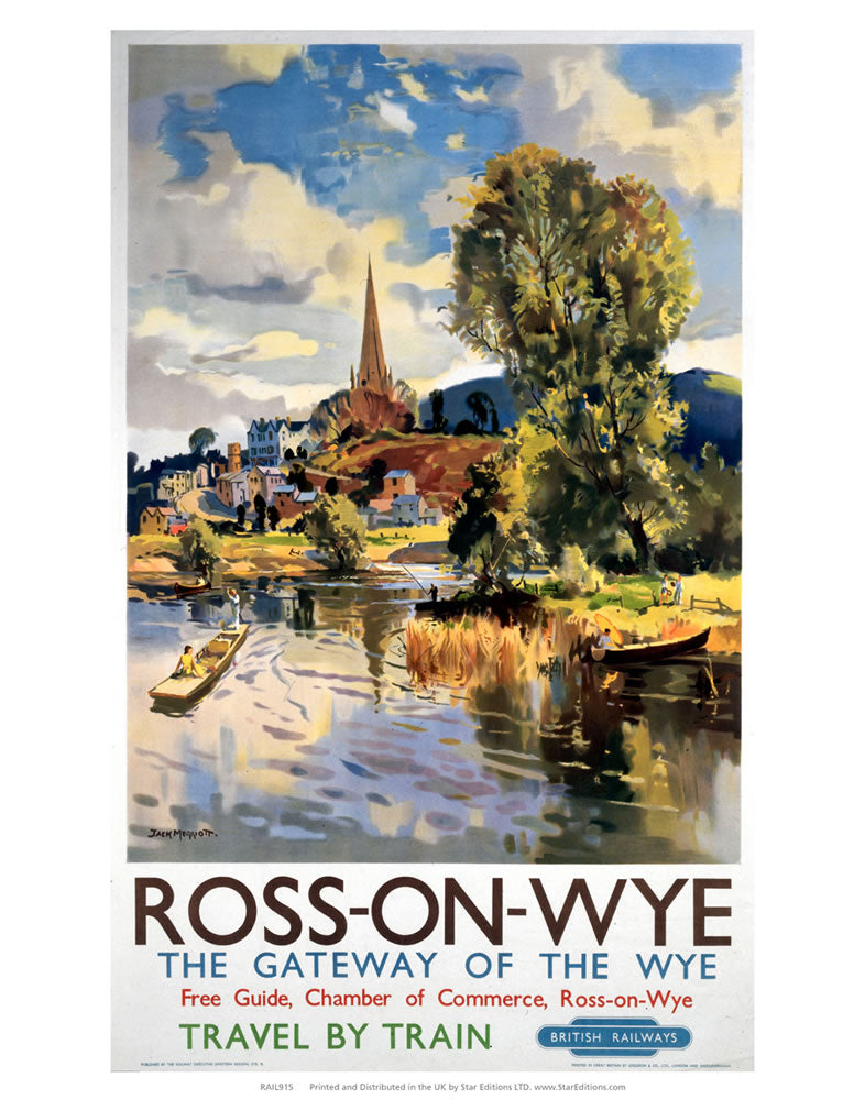 Ross-on-Wye Gateway of the Wye 24" x 32" Matte Mounted Print