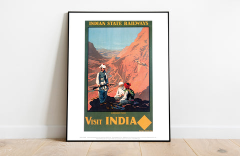 Khyber Pass - Visit India Indian State Railways Art Print