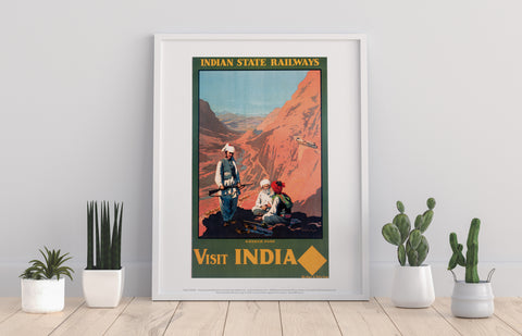 Khyber Pass - Visit India Indian State Railways Art Print