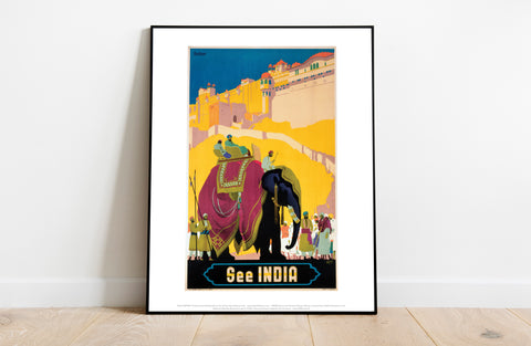 See India - Elephant - 11X14inch Premium Art Print