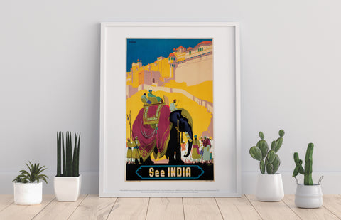 See India - Elephant - 11X14inch Premium Art Print