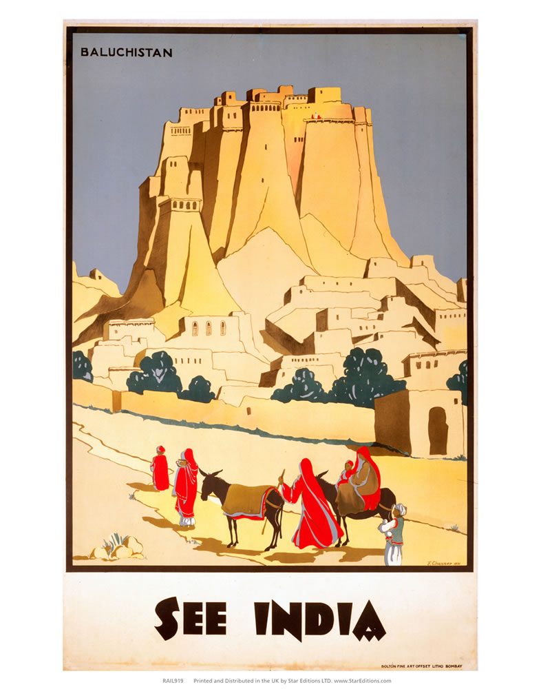 See India - Baluchistan 24" x 32" Matte Mounted Print