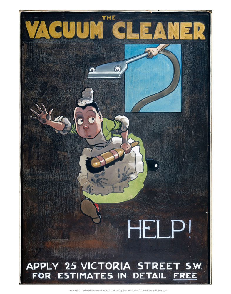 The Vacuum Cleaner - HELP! 24" x 32" Matte Mounted Print