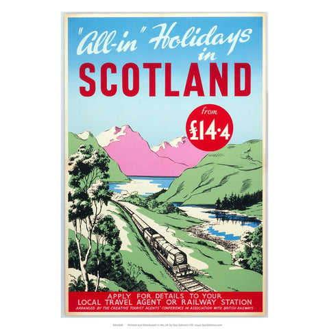 All-in holidays In Scotland From ?14.4 24" x 32" Matte Mounted Print