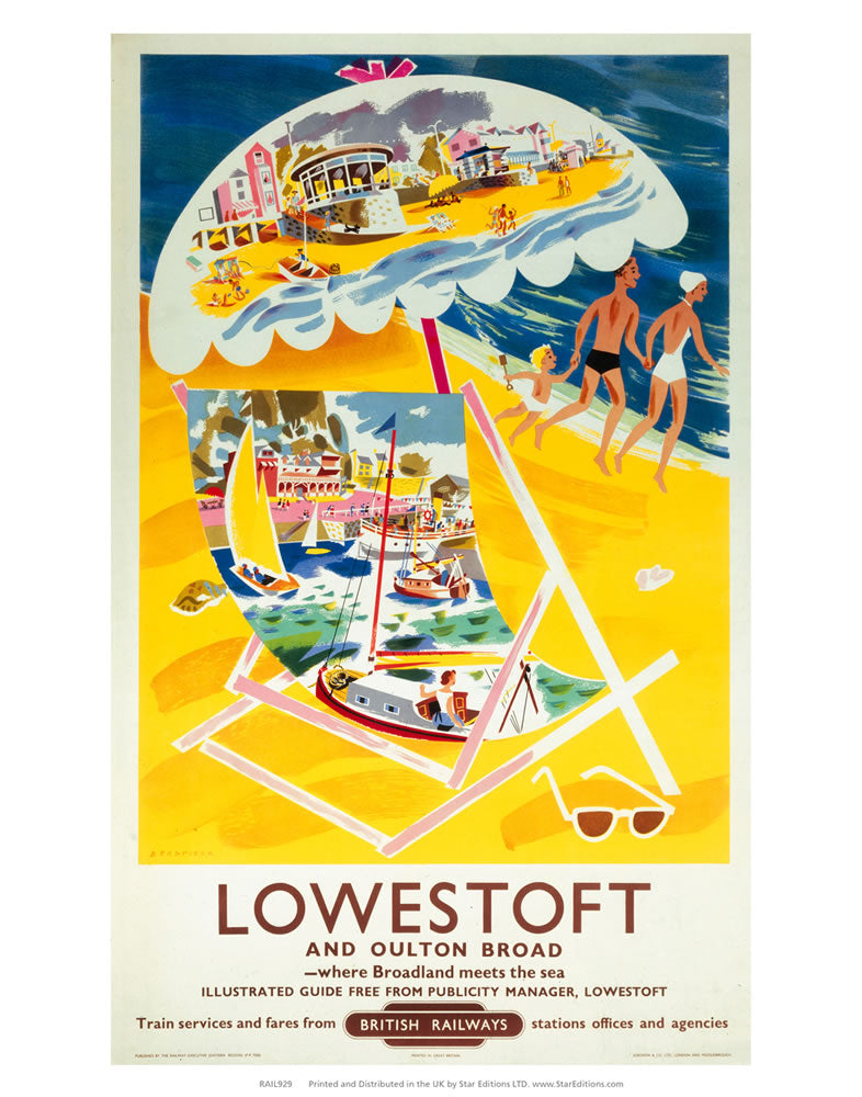 Lowestoft and Oulton Broad - Broadland meets the sea 24" x 32" Matte Mounted Print