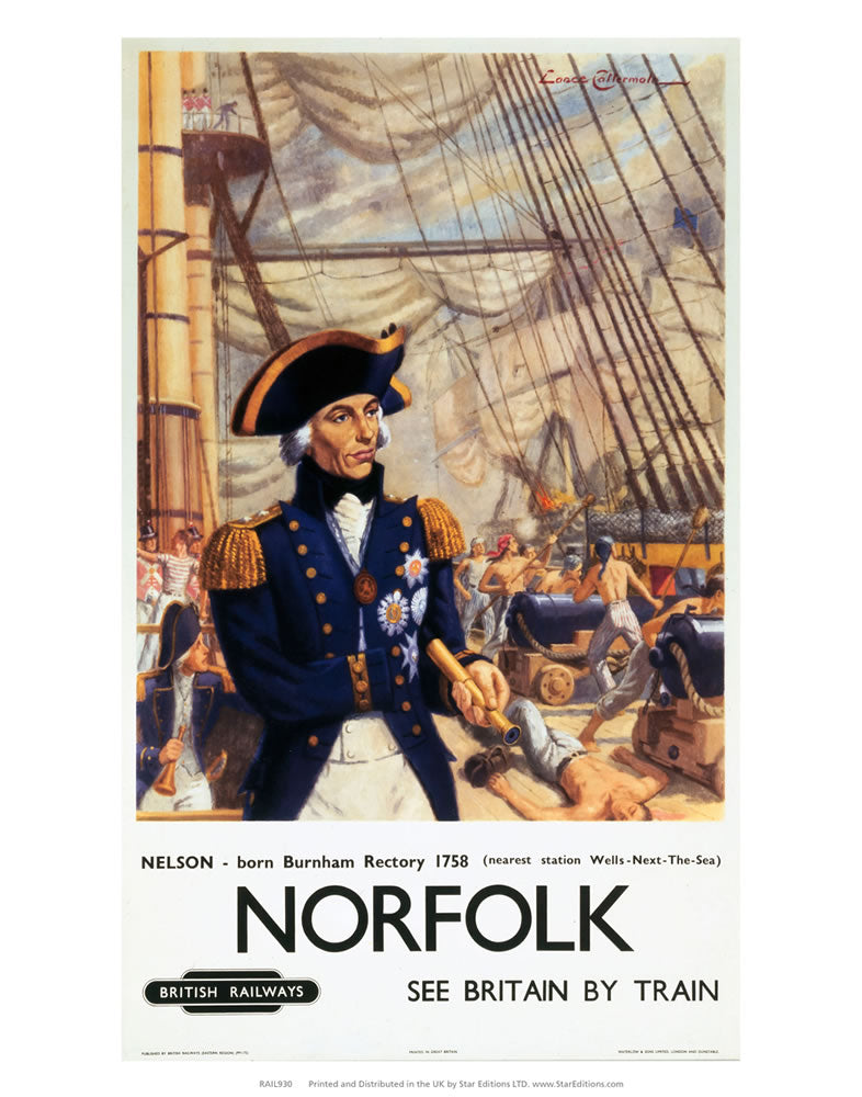 Norfolk - Nelson born burham rectory 1758 24" x 32" Matte Mounted Print