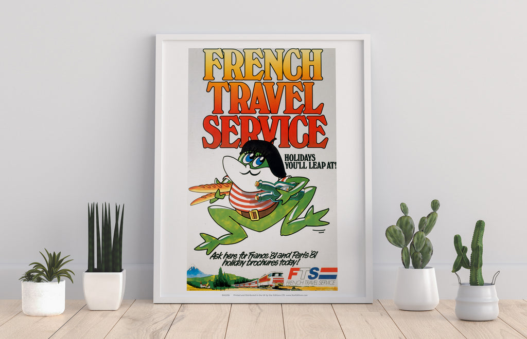 French Travel Service - Holidays You'Ll Leap At Art Print