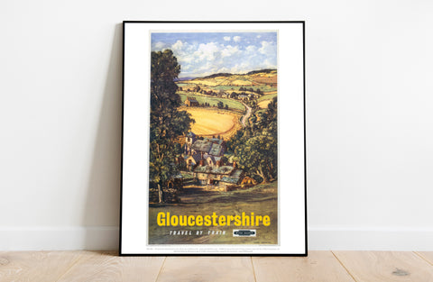 Gloucestershire, Hillside View - 11X14inch Premium Art Print