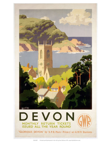 Devon - Glorious Devon GWR 24" x 32" Matte Mounted Print