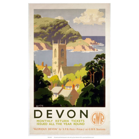 Devon - Glorious Devon GWR 24" x 32" Matte Mounted Print