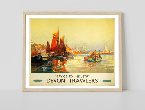 Devon Trawlers - Service To Industry - Premium Art Print