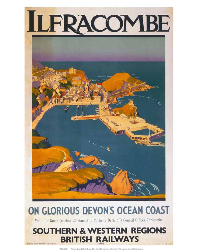 Ilfracombe - Glorious Devon ocean coast 24" x 32" Matte Mounted Print