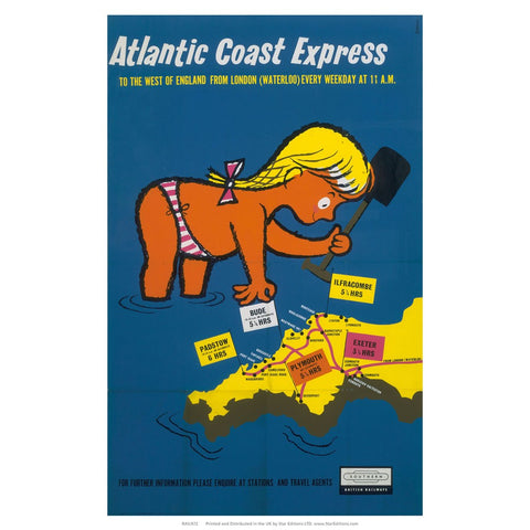 Atlantic Coast Express - To the west of england 24" x 32" Matte Mounted Print