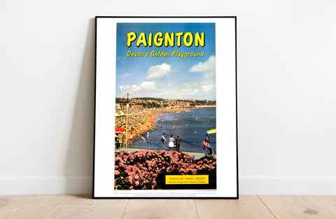 Paignton, Devon - Golden Playground Photo - Art Print