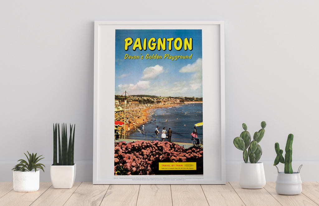 Paignton, Devon - Golden Playground Photo - Art Print