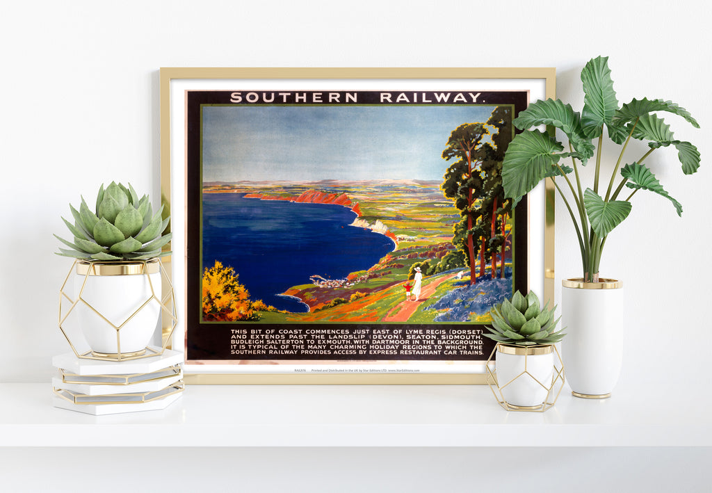 Coastline View- Southern Railway Dorset To Exmouth Art Print