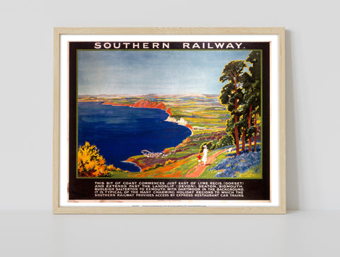 Coastline View- Southern Railway Dorset To Exmouth Art Print
