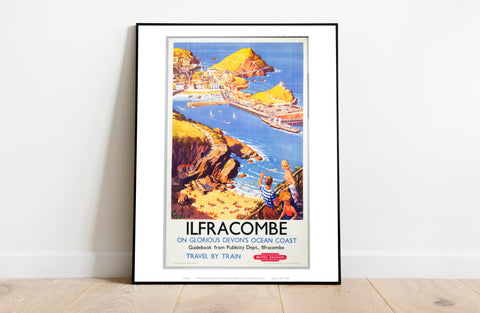 Ilfracombe - Clifftop View Of The Beach - Premium Art Print