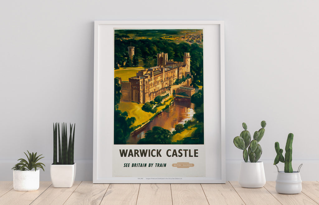 Warwick Castle, See Britain By Train - Premium Art Print