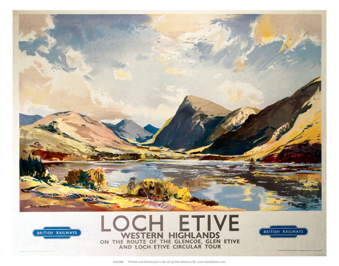 Loch Etive - Western Highlands On the route of Glencoe 24" x 32" Matte Mounted Print