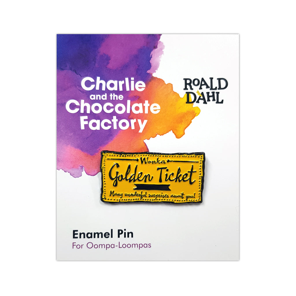 RDCFENAMELPIN: Roald Dahl Charlie and the Chocolate Factory Enamel Pin Packaged Rubber Keyring