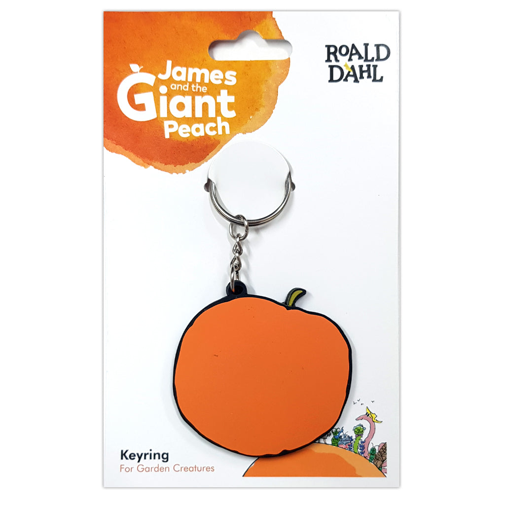 RDJGPRUBBERKEYRING: Roald Dahl James and the Giant Peach Rubber Keyring