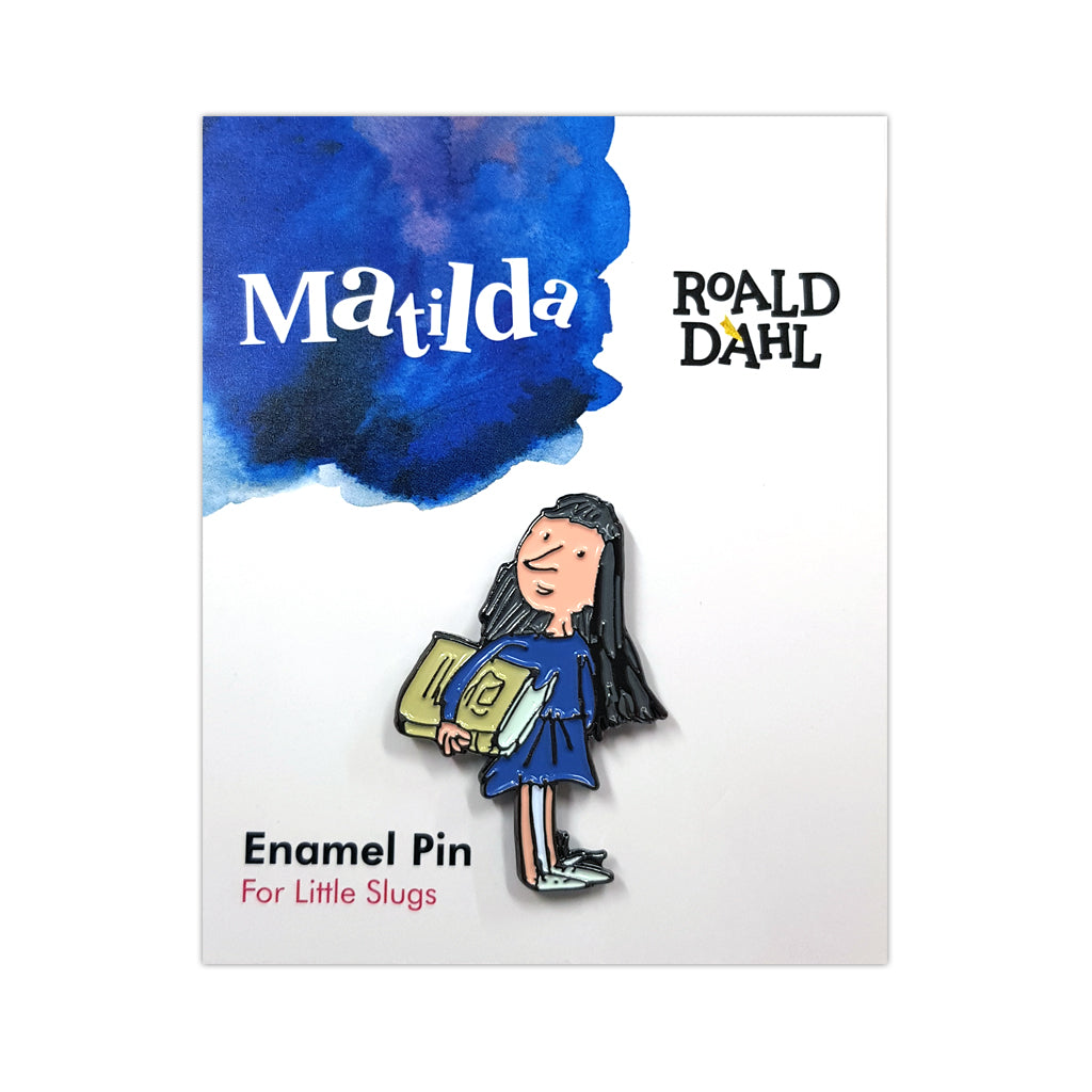 RDMATENAMELPIN: Roald Dahl Matilda Enamel Pin Packaged Rubber Keyring