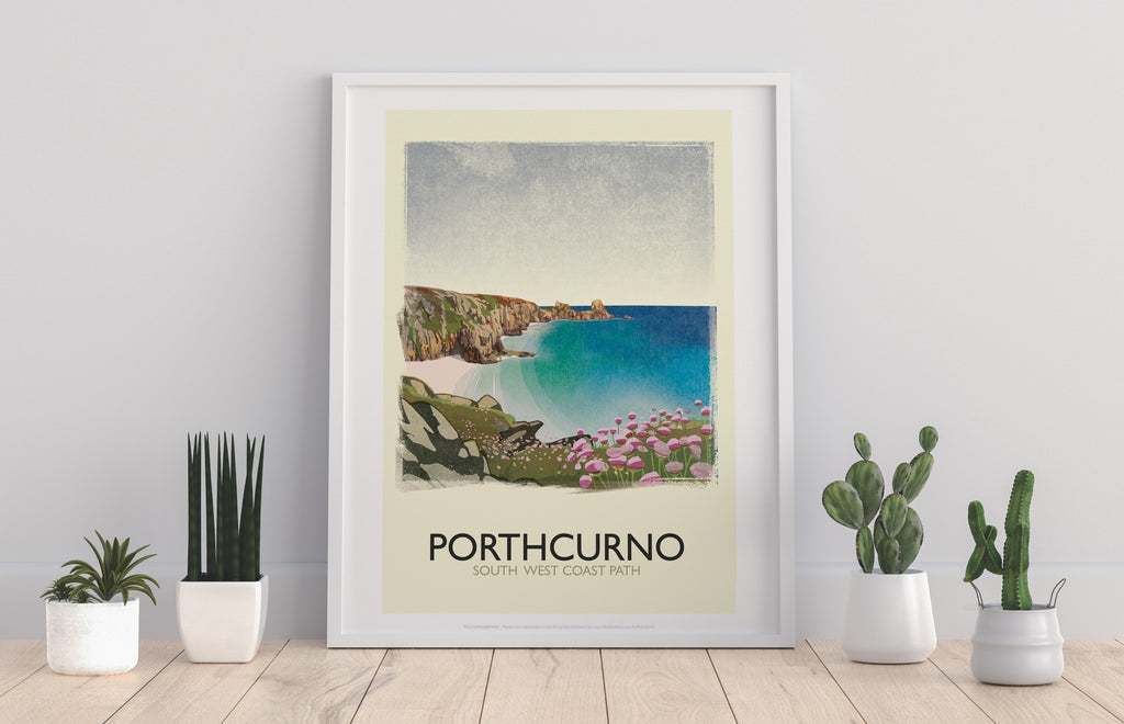 Porthcurno- South West Coast Path - 11X14inch Premium Art Print