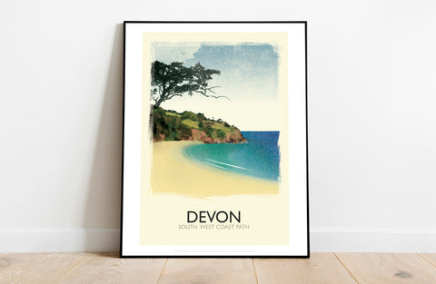 Devon- South West Coast Path - 11X14inch Premium Art Print