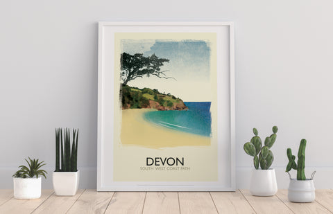 Devon- South West Coast Path - 11X14inch Premium Art Print