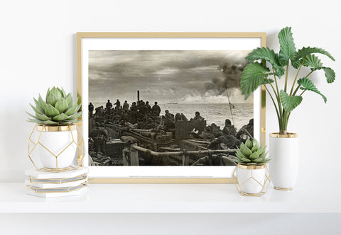 Ww2 Photo (Soldiers In Tanks) - 11X14inch Premium Art Print