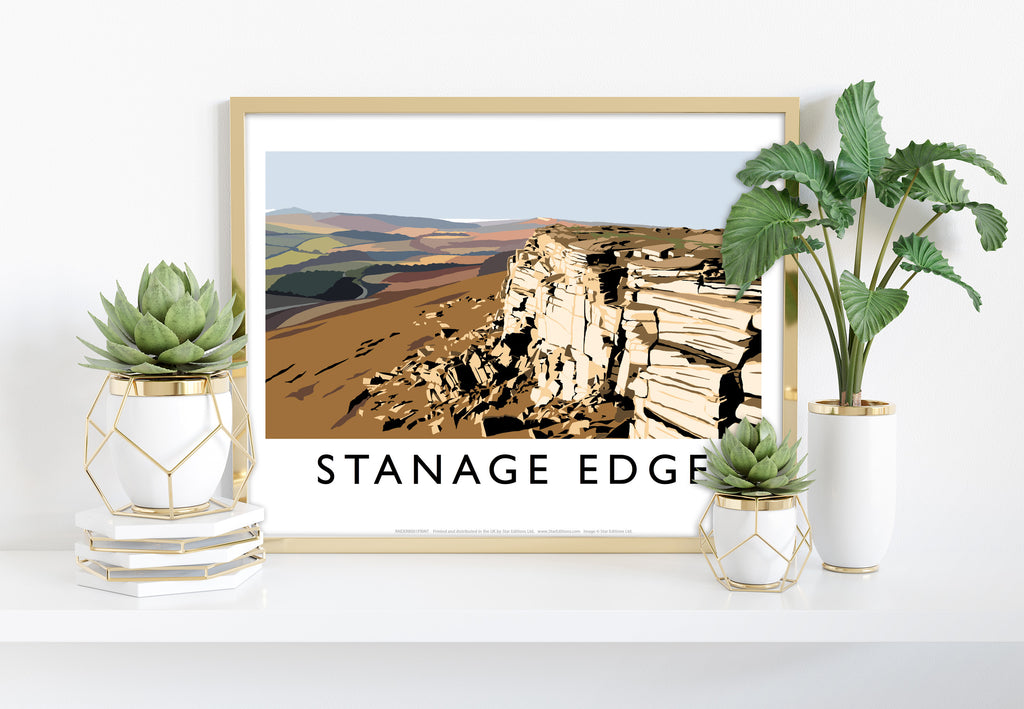 Stanage Edge By Artist Richard O'Neill - Premium Art Print