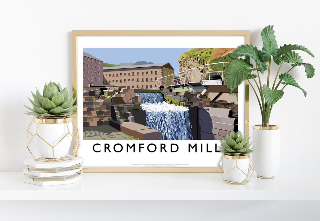 Cromford Mills By Artist Richard O'Neill - 11X14inch Premium Art Print