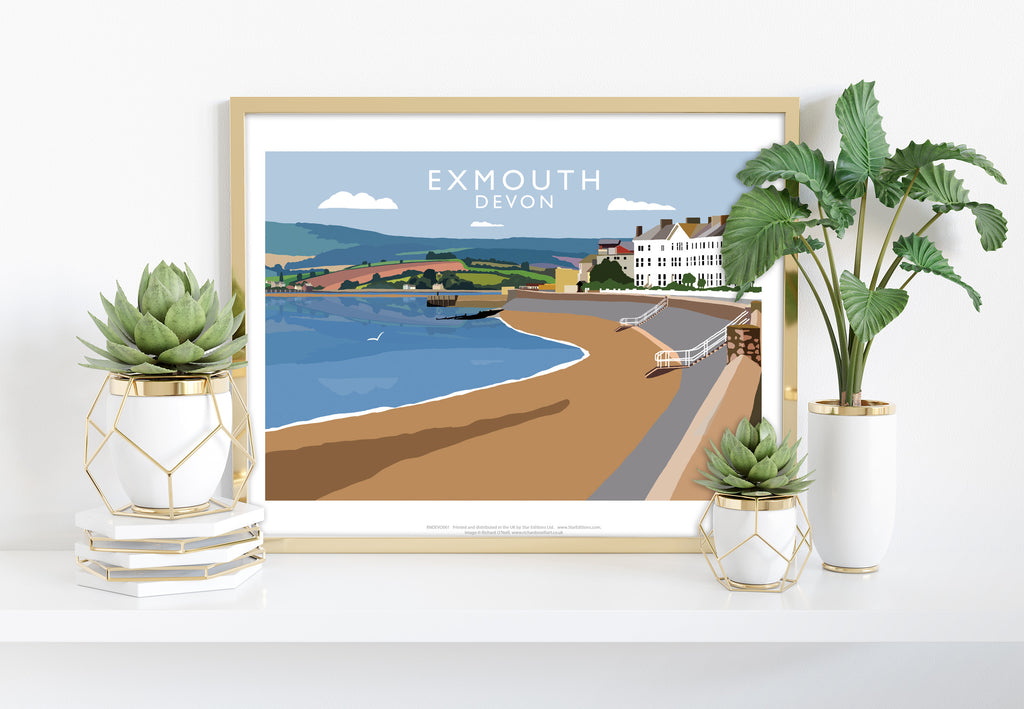 Exmouth, Devon By Artist Richard O'Neill - 11X14inch Premium Art Print