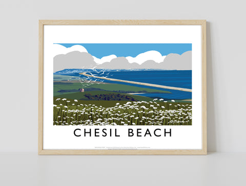 Chesil Beach By Artist Richard O'Neill - Premium Art Print