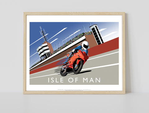 Isle Of Man- Motorbike Race - Richard O'Neill Art Print