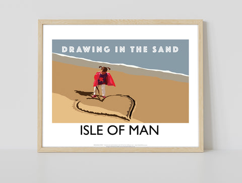 Drawing In The Sand, Isle Of Man -Richard O'Neill Art Print