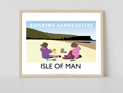 Building Sandcastles, Isle Of Man -Richard O'Neill Art Print