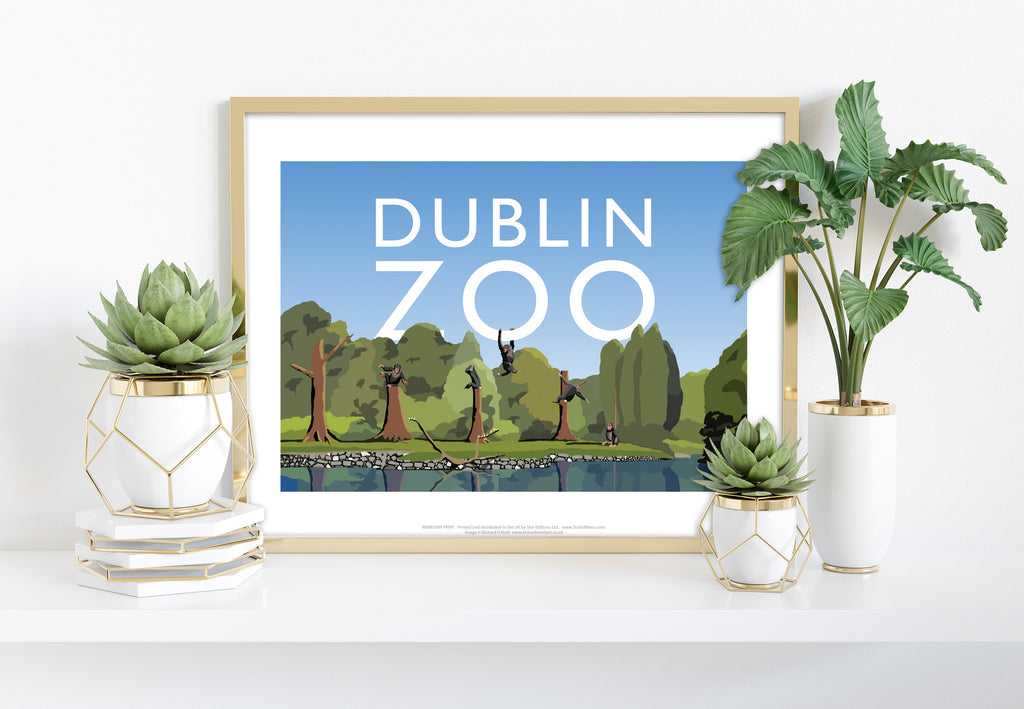 Dublin Zoo By Artist Richard O'Neill - Premium Art Print