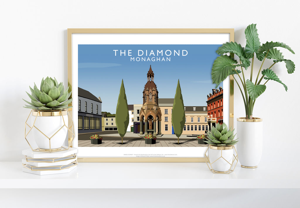 The Diamond, Monaghan By Artist Richard O'Neill Art Print
